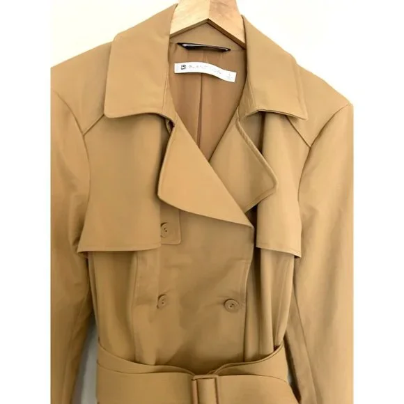 BLANC Noir Classic Trench Coat NWT Size S & XL - Picture 9 of 14